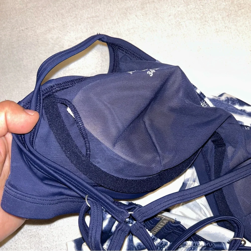 Athleta Wave Break Blousy Tankini‎ Top sz 34B/C Swim Suimsuit Tank Underwire